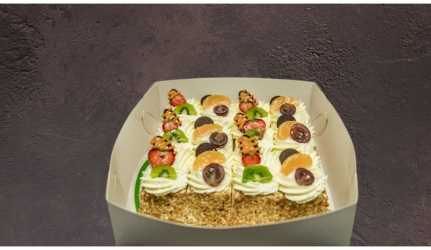 Slagroomtaart vierkant